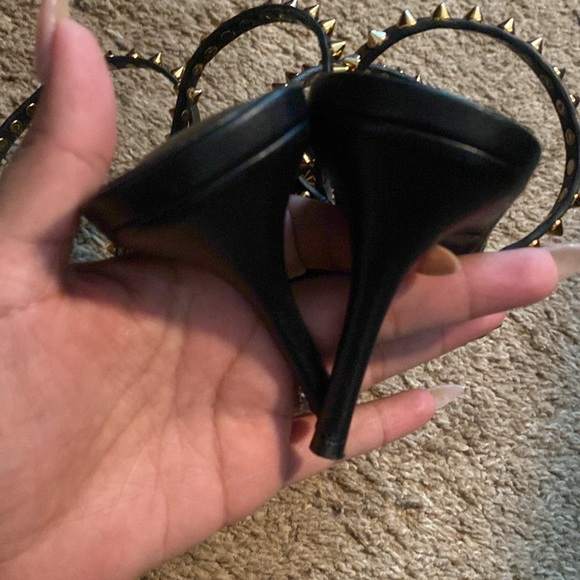 Zara | Black Studded Heels - Picture 4 of 7